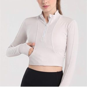 Women's Stretchy Athletic Workout Lightweight Jacket Full Zip Running Jacket